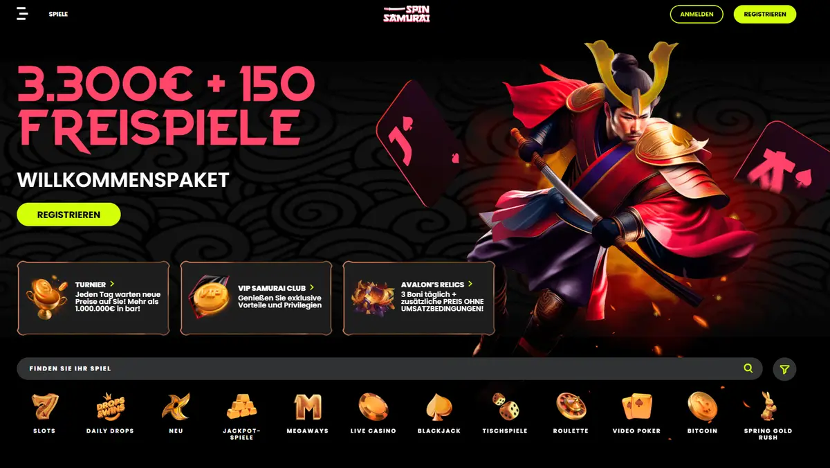 Spin Samurai casino ohne Einschränkungen