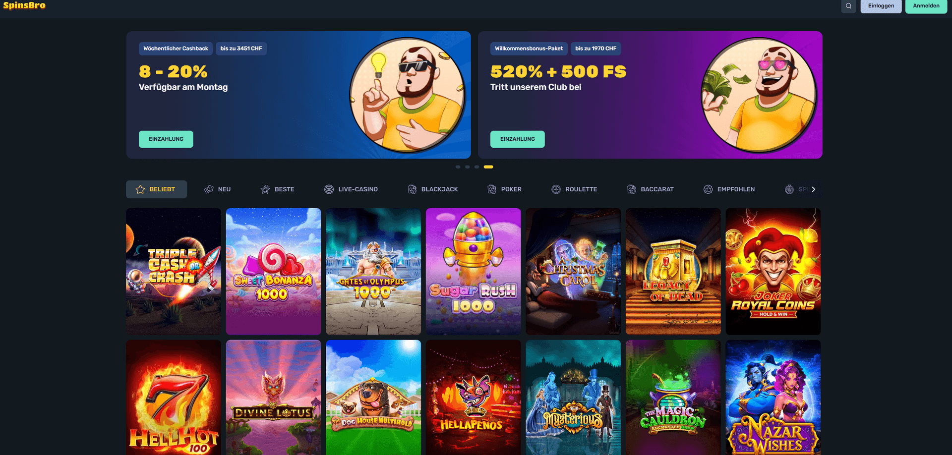 Spinsbro casino ohne Einschränkungen